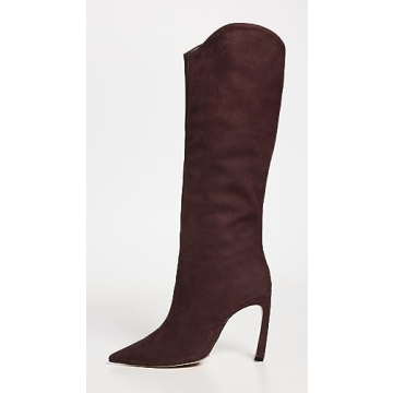 Elegant SCHUTZ Maryana Sculpt Boots in Dark Chocolate