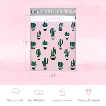 Pack It Chic Cactus & Succulents Poly Mailer 10x13