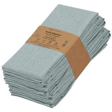 Reusable Army Green Cloth Napkins Set of 12
