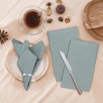 Reusable Army Green Cloth Napkins Set of 12