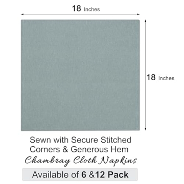 Reusable Army Green Cloth Napkins Set of 12