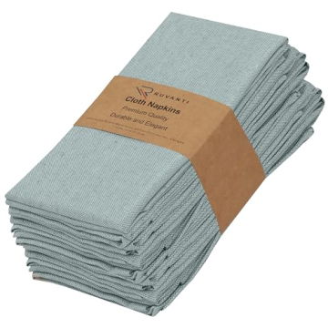 Reusable Army Green Cloth Napkins Set of 12