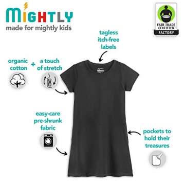 Stylish Organic Cotton T-Shirt Dress for Kids 2T