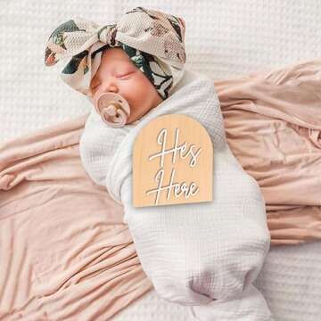 Vgaruint Wooden Gender Reveal Announcement Photo Prop