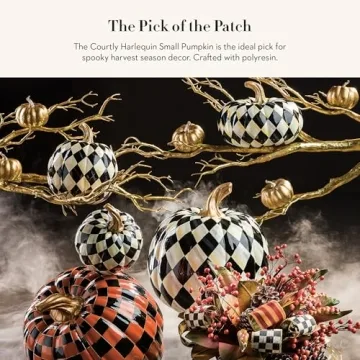 MacKenzie-Childs Small Decorative Pumpkin for Autumn Joy