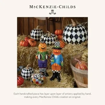 MacKenzie-Childs Small Decorative Pumpkin for Autumn Joy