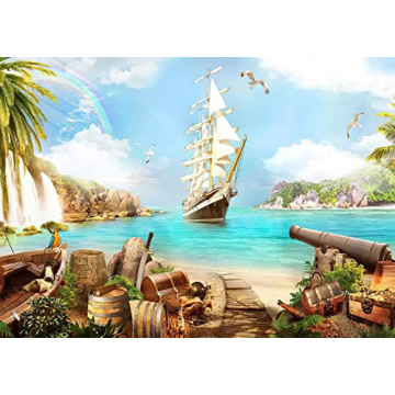 BELECO 7x5ft Pirate Theme Backdrop for Parties