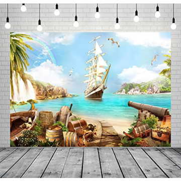 BELECO 7x5ft Pirate Theme Backdrop for Parties