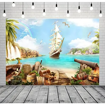 BELECO 7x5ft Pirate Theme Backdrop for Parties
