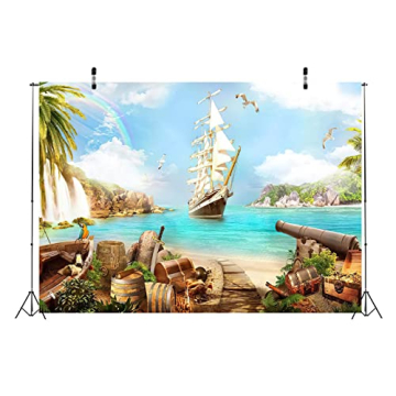 BELECO 7x5ft Pirate Theme Backdrop for Parties