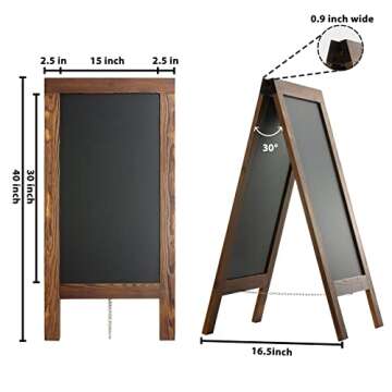 DAHAPYBOO 40"x20" Rustic Chalkboard Sandwich Board