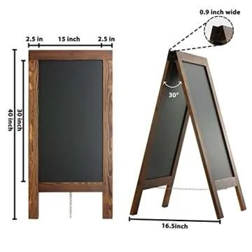 DAHAPYBOO 40"x20" Rustic Chalkboard Sandwich Board