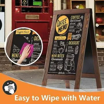 DAHAPYBOO 40"x20" Rustic Chalkboard Sandwich Board