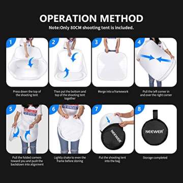 Neewer® 24x24 inch/60x60 cm Photo Studio Shooting Tent Light Cube Diffusion Soft Box Kit with 4 Col...