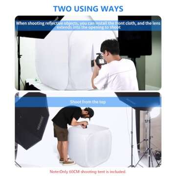 Neewer® 24x24 inch/60x60 cm Photo Studio Shooting Tent Light Cube Diffusion Soft Box Kit with 4 Colors Backdrops (Red Dark Blue Black White) for Photography