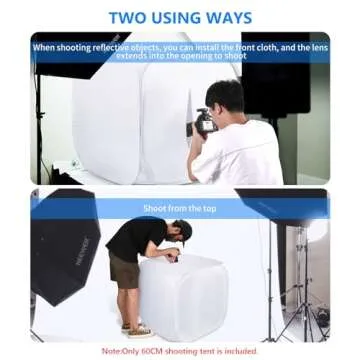 Neewer® 24x24 inch/60x60 cm Photo Studio Shooting Tent Light Cube Diffusion Soft Box Kit with 4 Colors Backdrops (Red Dark Blue Black White) for Photography