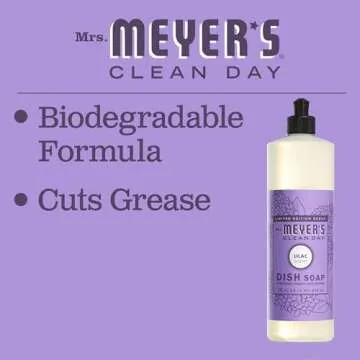 MRS. MEYER'S Lilac Dish Soap - Biodegradable Formula