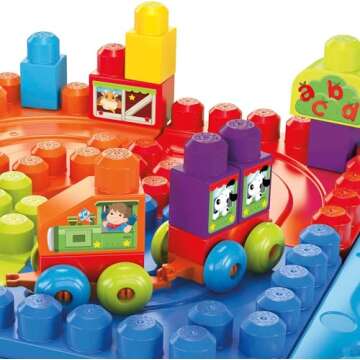 MEGA BLOKS Toddler Blocks Toy Set, Build ‘n Learn Table