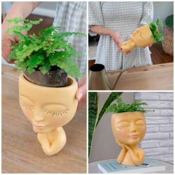 Charming Face Planter - Perfect for Home and Garden