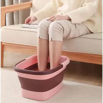 Collapsible Foot Soak Tub with Handle for Relaxation