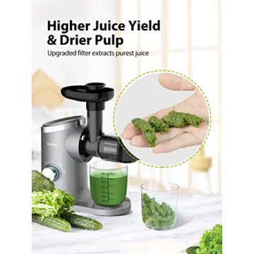Aeitto Slow Masticating Juicer Triple Mode Quiet Easy Clean