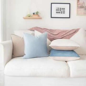 MONDAY MOOSE Decorative Throw Pillow Covers Cushion Cases, Set of 4 Soft Velvet Modern Double-Sided Designs, Mix and Match for Home Decor, Pillow Inserts Not Included