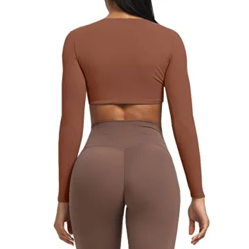 Aoxjox Long Sleeve Women’s Crop Top for Stylish Workouts