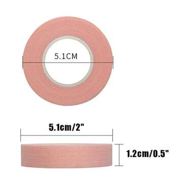 G2PLUS 6 Rolls PE Micropore Medical Tape Roll - 1/2'' x 59 Yards for Eyelash Extensions and Sensitiv...