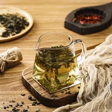 Leinuosen 2 Pcs Glass Pitcher Elegant Shaped Glass Creamer Pitcher Glass Tea Pitcher Coffee Milk Creamer Pitcher Creative Milk Frothing Pitcher Milk Frother Cup Creamer Jug (Square Style,350 ml)