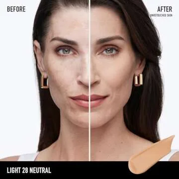 bareminerals Barepro 24HR Wear Matte Liquid Foundation Mineral SPF 20, Full Coverage Foundation Makeup for Mature Skin, Oil-Free, Vegan