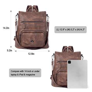 Stylish CLUCI Backpack Purse with Large Capacity and Anti-Theft