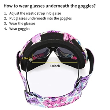 JAMIEWIN Motocross Goggles Lightweight Anti-Fog & UV Protection