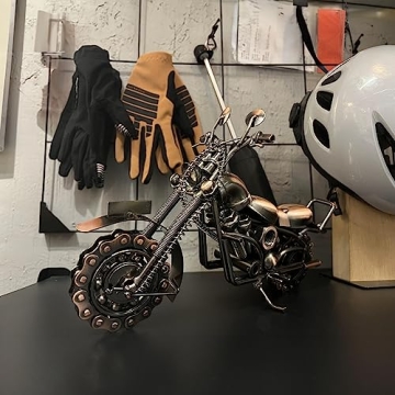 Pretties Large Metal Motorcycle Gift for Men, Vintage Decor