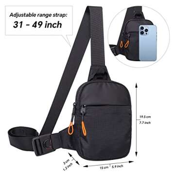 MJNUONE Mini Sling Bag for Travel and Outdoor Use
