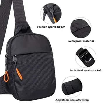 MJNUONE Mini Sling Bag for Travel and Outdoor Use