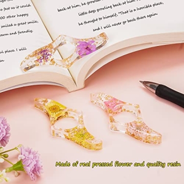 Unique Flower Resin Book Page Holders for Book Lovers