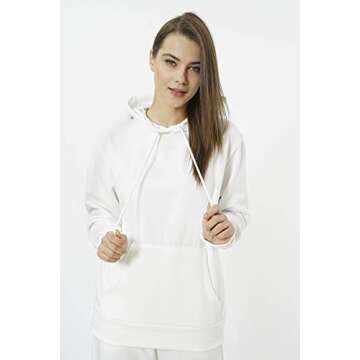Eoselio Women Leisure Loungewear Comfy Soft Fleece Long Sleeve Oversize Sweatshirt Front Pocket Hoodie