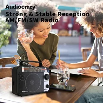 Multi-Band Portable Radio with Precise Tuning and AUX