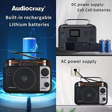 Multi-Band Portable Radio with Precise Tuning and AUX