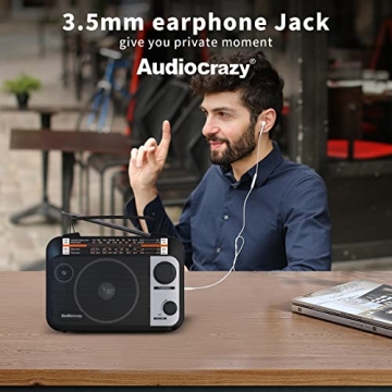 Multi-Band Portable Radio with Precise Tuning and AUX