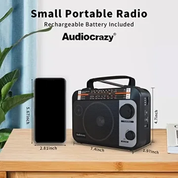 Multi-Band Portable Radio with Precise Tuning and AUX