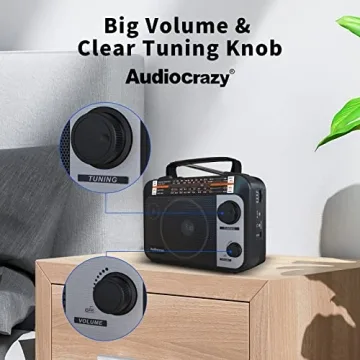 Multi-Band Portable Radio with Precise Tuning and AUX