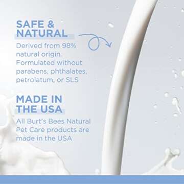 Burt's Bees for Pets Kitten Wipes with Buttermilk, 98% Natural Origin Formulas, Cat Wipes, Cat Grooming Supplies, Cat Cleaning Wipes, Waterless Cat Grooming, 50ct