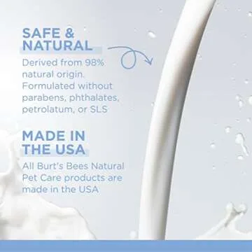 Burt's Bees for Pets Kitten Wipes with Buttermilk, 98% Natural Origin Formulas, Cat Wipes, Cat Grooming Supplies, Cat Cleaning Wipes, Waterless Cat Grooming, 50ct