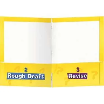 Really Good Stuff Writing Process 4-Pocket Laminated Student Folders, 9.5" by 12" (Set of 12) - Keep Students Organized and Teaches Writing Process, Store Work-in-Progress and Monitor Progression