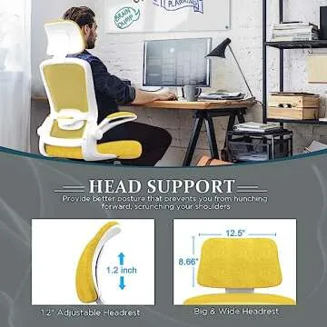 Mimoglad Ergonomic Office Chair with Adjustable Features