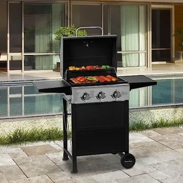 MASTER COOK 3 Burner BBQ Stainless Steel Grill