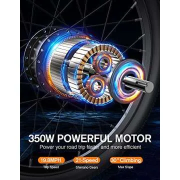 TotGuard 26'' Electric Bike with 500W Motor