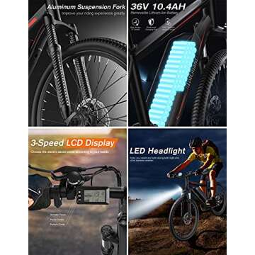 TotGuard 26'' Electric Bike with 500W Motor