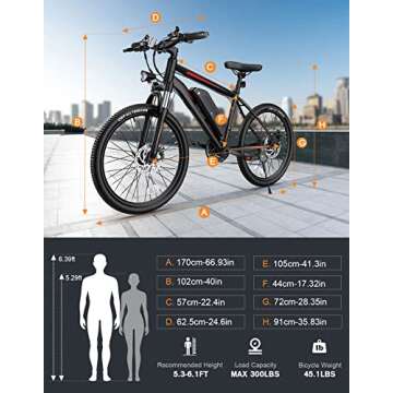 TotGuard 26'' Electric Bike with 500W Motor